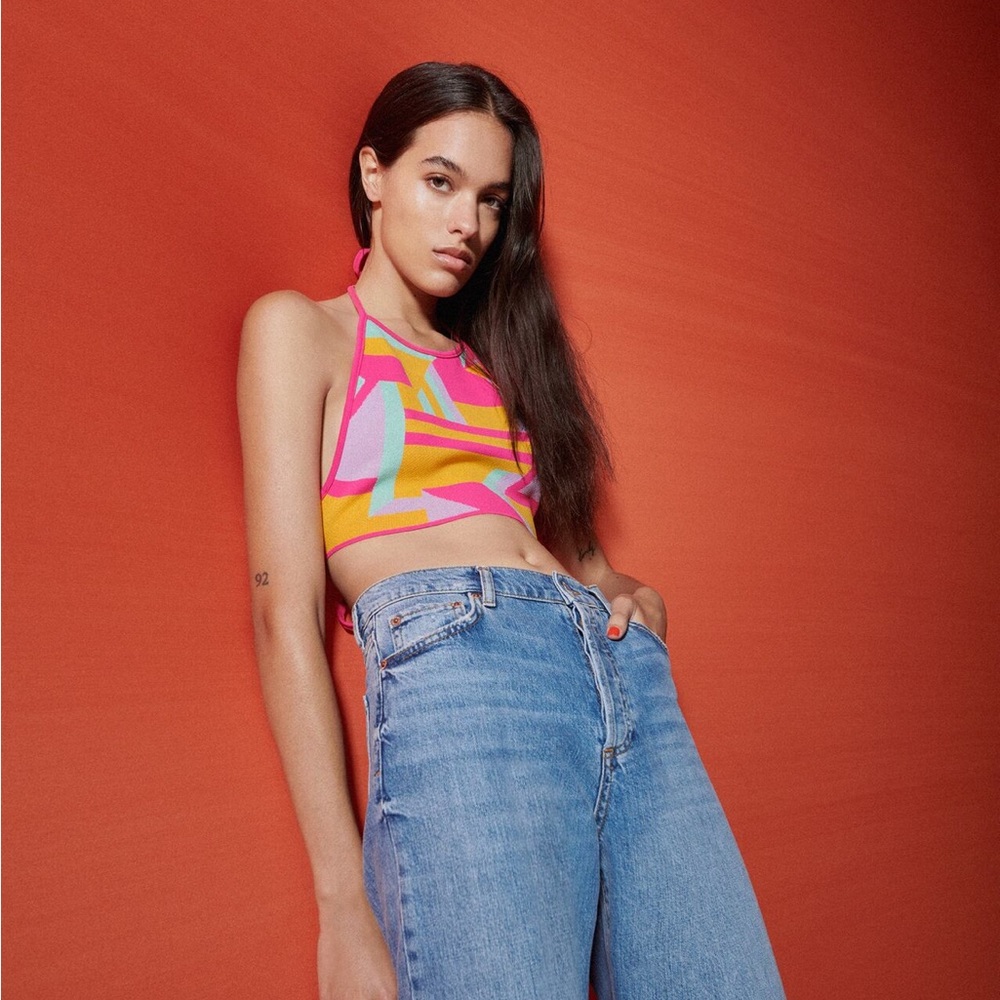 Zara colorful halter top
